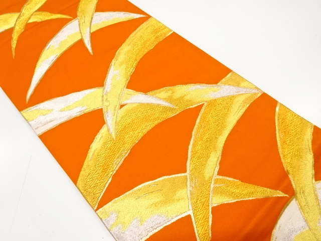 JAPANESE KIMONO / ANTIQUE FUKURO OBI / SILK / WOVEN GRASS